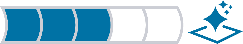 Systeme, die mit weniger Pfeilen bewertet werden, können eine Oberfläche mit mehr Orangenhaut und/oder geringerem Glanz liefern. Systeme mit mehr Pfeilen liefern ein glatteres Finish und höheren Glanz.