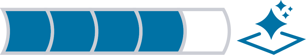 Systeme, die mit weniger Pfeilen bewertet werden, können eine Oberfläche mit mehr Orangenhaut und/oder geringerem Glanz liefern. Systeme mit mehr Pfeilen liefern ein glatteres Finish und höheren Glanz.
